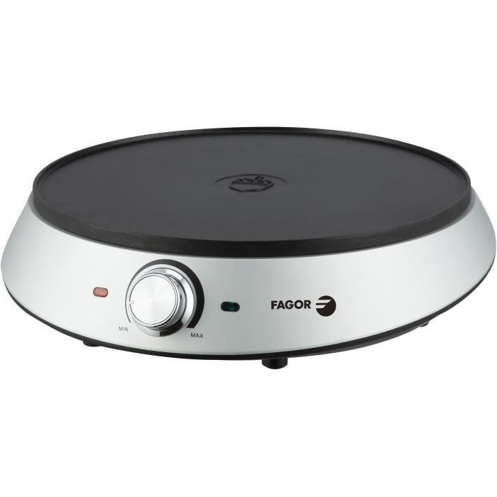 Crepiera elettrica - FAGOR - FGC240 - 1200 W - Diametro: 30 cm - Rivestimento antiaderente - Grigio