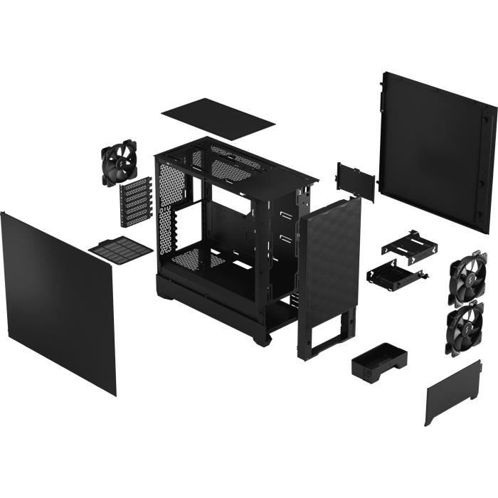 Custodia per PC - DESIGN FRACTAL - Pop Air Black Solid - Nero (FD-C-POA1A-01)