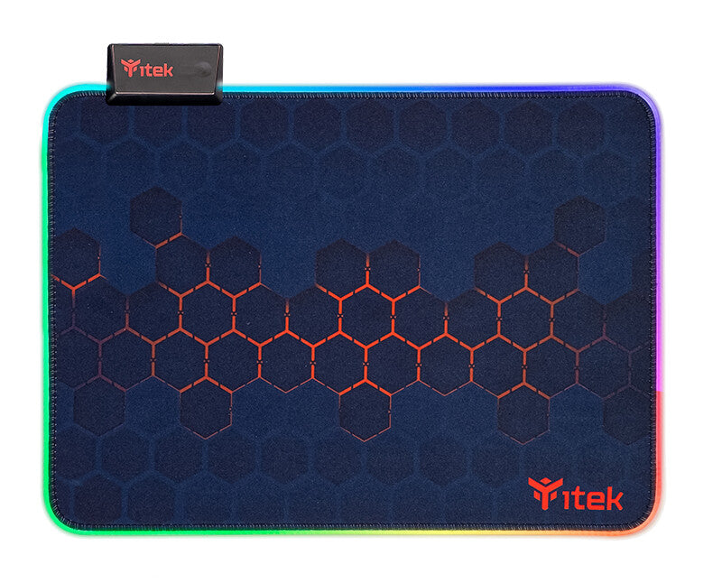 Gaming Mouse Pad RGB E1 - Materiale Premium- Antiscivolo- Massima Precisione- RGB con 12 modalità- 350x250x3mm