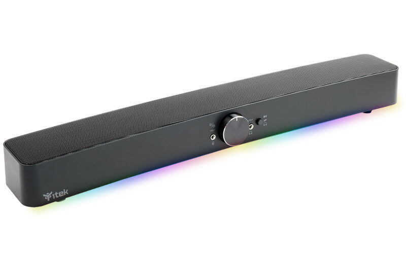Gaming Soundbar S100 - RGB- BlueTooth- Jack 2x3.5mm- Uscita Mic e Cuffie