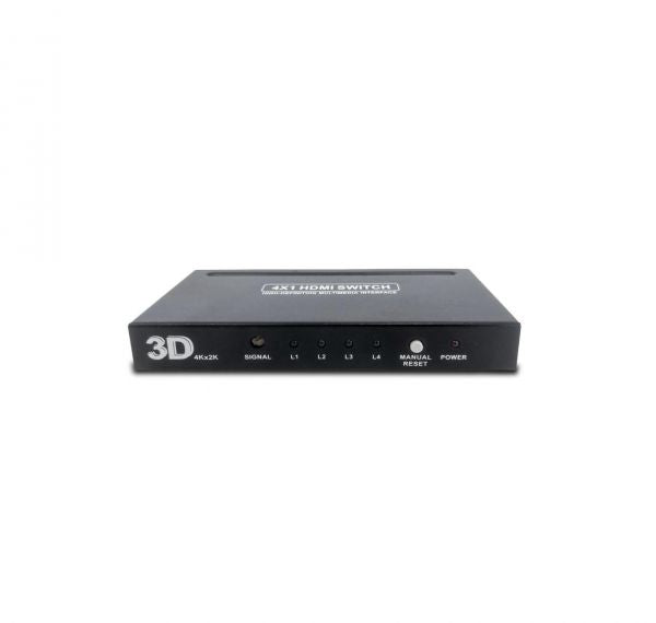 HDMI SWITCH MACH POWER V1.4 FHD 4*IN/1*OUT 3D 4K*2K +TELECOMANDO