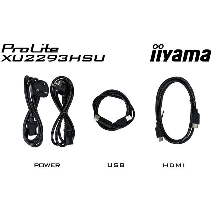 Monitor PC - IIYAMA - XU2293HSU-B7 - 21.5 FHD - IPS - 100Hz - 1ms - HDMI/DP - HUB USB - Altoparlanti - Nero