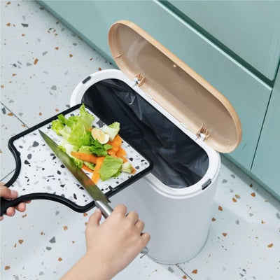Pattumiera da bagno a spinta stretta - ALDO - KITCHEN MOVE - 10 L - Legno