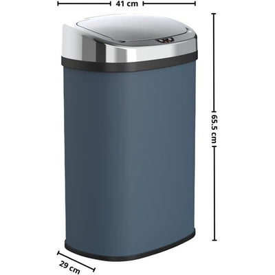 Pattumiera automatica da cucina - MAJESTIC - KITCHEN MOVE - 58 L - Acciaio inox grigio opaco con bordo