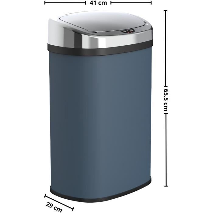 Pattumiera automatica da cucina - MAJESTIC - KITCHEN MOVE - 58 L - Acciaio inox grigio opaco con bordo