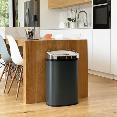Pattumiera automatica da cucina - MAJESTIC - KITCHEN MOVE - 58 L - Acciaio inox grigio opaco con bordo