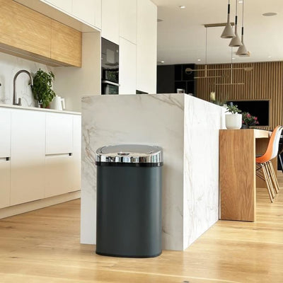 Pattumiera automatica da cucina - MAJESTIC - KITCHEN MOVE - 58 L - Acciaio inox grigio opaco con bordo