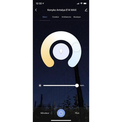 2 Lampadine LED - KONYKS - Antalya Easy E14 - Wifi + Bt - 5 W - 350 Lumen - Colori + Bianco - Compatibile Alexa / Google Home