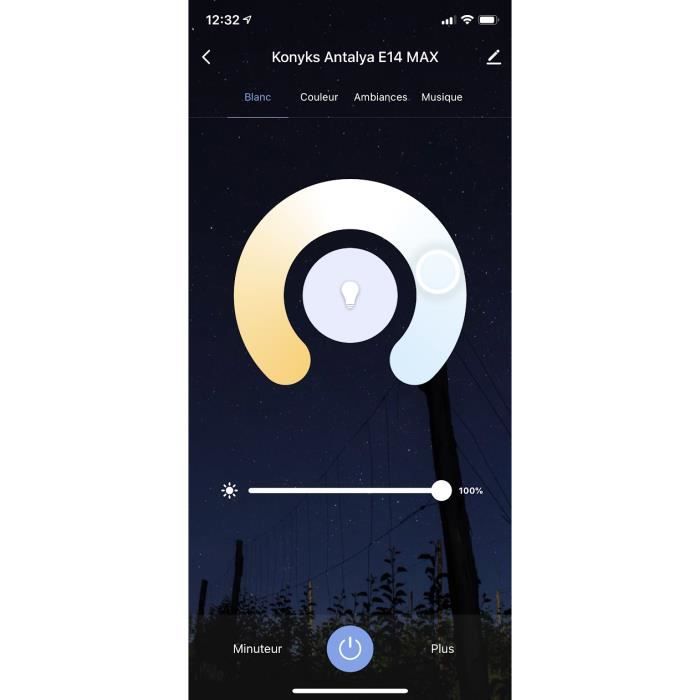 2 Lampadine LED - KONYKS - Antalya Easy E14 - Wifi + Bt - 5 W - 350 Lumen - Colori + Bianco - Compatibile Alexa / Google Home