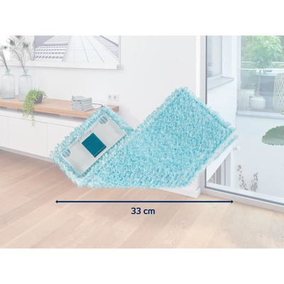 LEIFHEIT Clean Twist M Ergo super soft 52122 Coprispazzola di ricambio per mocio piatto, rivestimento speciale per pavimenti fragili