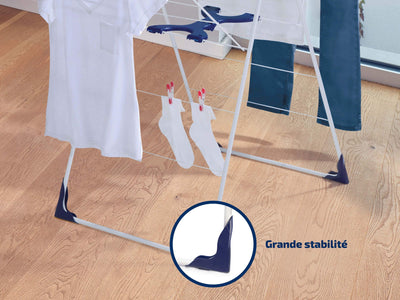 LEIFHEIT 81408 Essiccatore su piedini di apertura a chiusura semiautomatica 20 metri CLASSIC 200 Flex bianco e blu