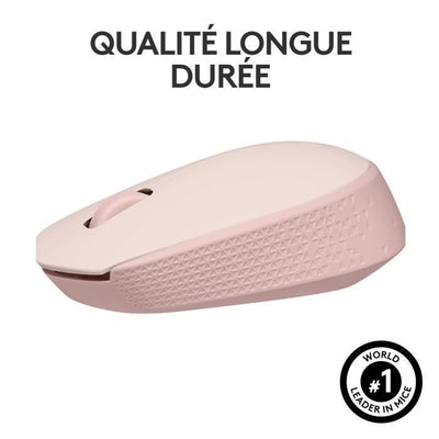 Logitech M171 Mouse wireless 2,4 GHz con mini -receiver USB, ottico, ambidestro -rosa seguire -up