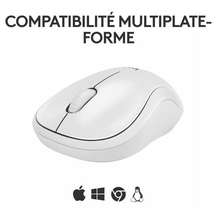 Logitech M240 Bluetooth mouse Bluetooth, wireless, compatto, portatile, fluido Follow -up - bianco