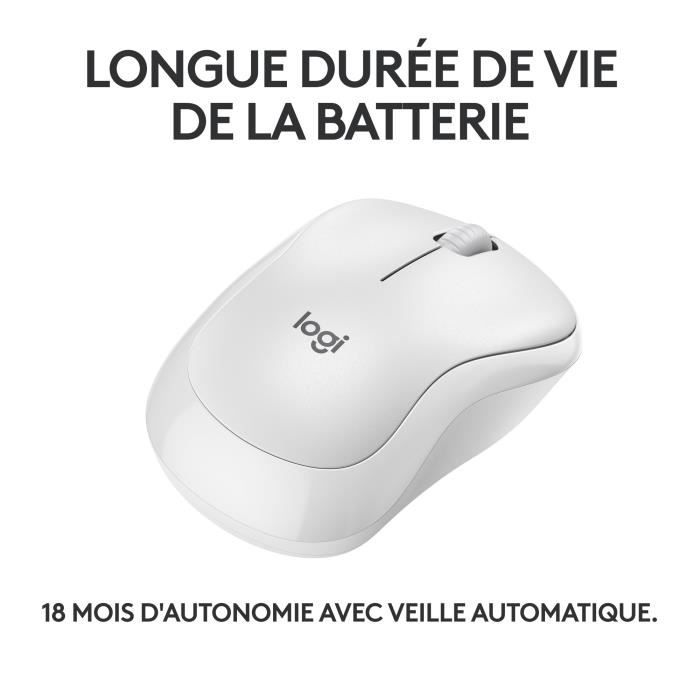 Logitech M240 Bluetooth mouse Bluetooth, wireless, compatto, portatile, fluido Follow -up - bianco
