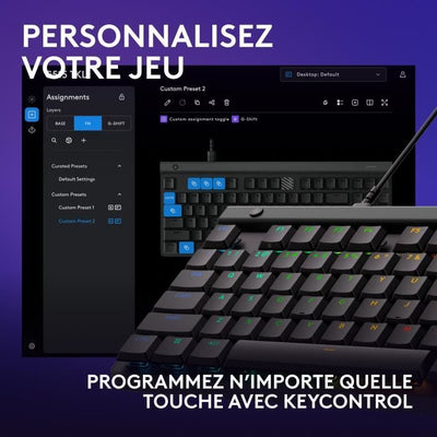 Tastiera da gioco - cablata - Logitech G - G515 TKL - Meccanica - RGB - AZERTY - Nera