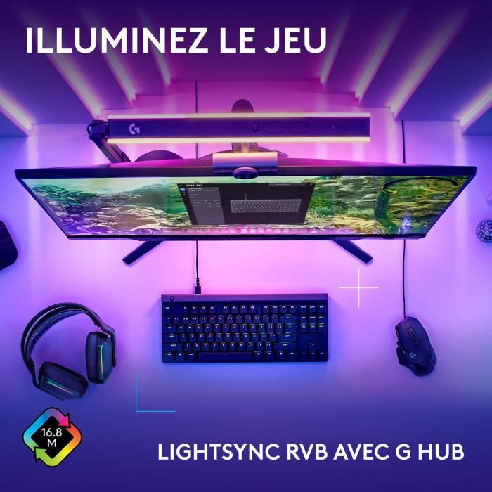 Tastiera da gioco - cablata - Logitech G - G515 TKL - Meccanica - RGB - AZERTY - Nera