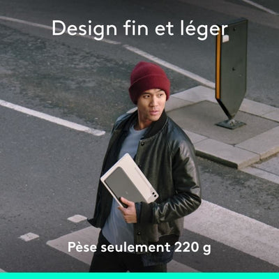 Tastiera portatile - Wireless - Logitech - Keys-To-Go 2 - per Tablet - AZERTY - Grafite