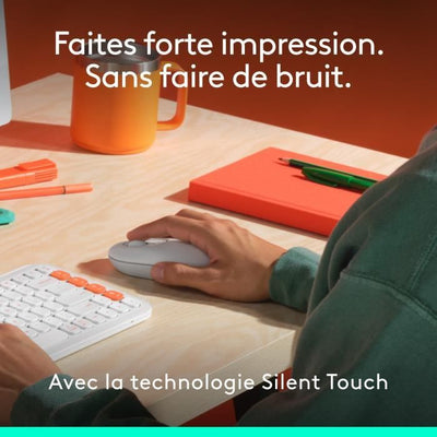 Mouse - Wireless - Logitech - Pop Mouse - Bianco sporco