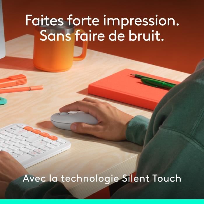 Mouse - Wireless - Logitech - Pop Mouse - Bianco sporco