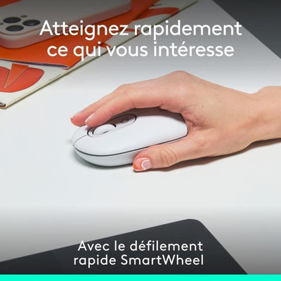 Mouse - Wireless - Logitech - Pop Mouse - Bianco sporco