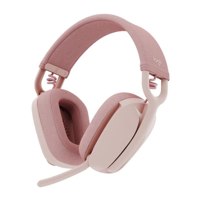 Logitech - Casco di ascolto wireless leggero con micro anti -noise di sfondo - Vibe 100 - Rose Zone