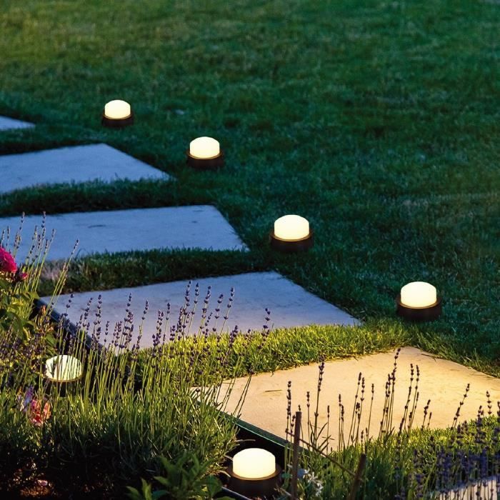 10 mini faretti solari da inserire - LUMISKY - SOLIRAY - 12 m - LED bianco caldo - Segnaletica stradale