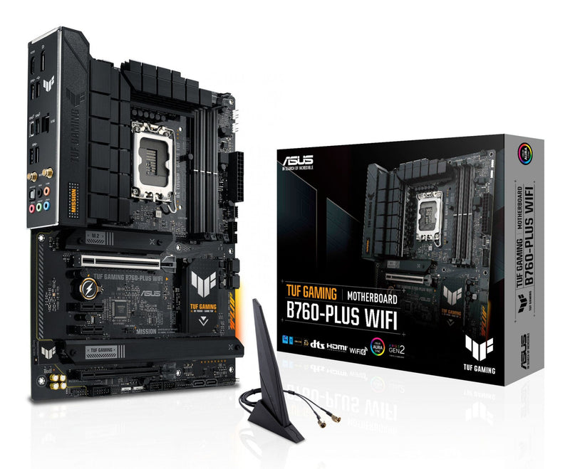 MB Asus 1700 Intel- TUF GAMING B760-PLUS WIFI- PCIe5- 2xPCIe4 M.2- 4xDDR5- DP- HDMI- SATA6- USB3.2 Gen2 & Gen1- ATX