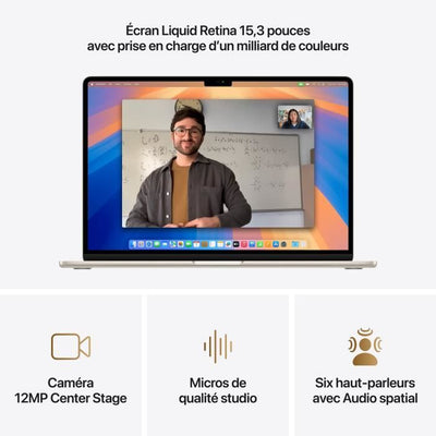 Apple - 15.3 MacBook Air M4 (2025) - 24 GB di RAM - 512 GB di spazio di archiviazione - CPU a 10 core - GPU a 10 core - Starlight
