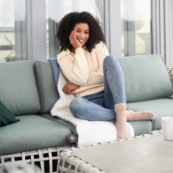 Coperta riscaldante wireless da esterno - MEDISANA - OL 850 - 10 W - Blu