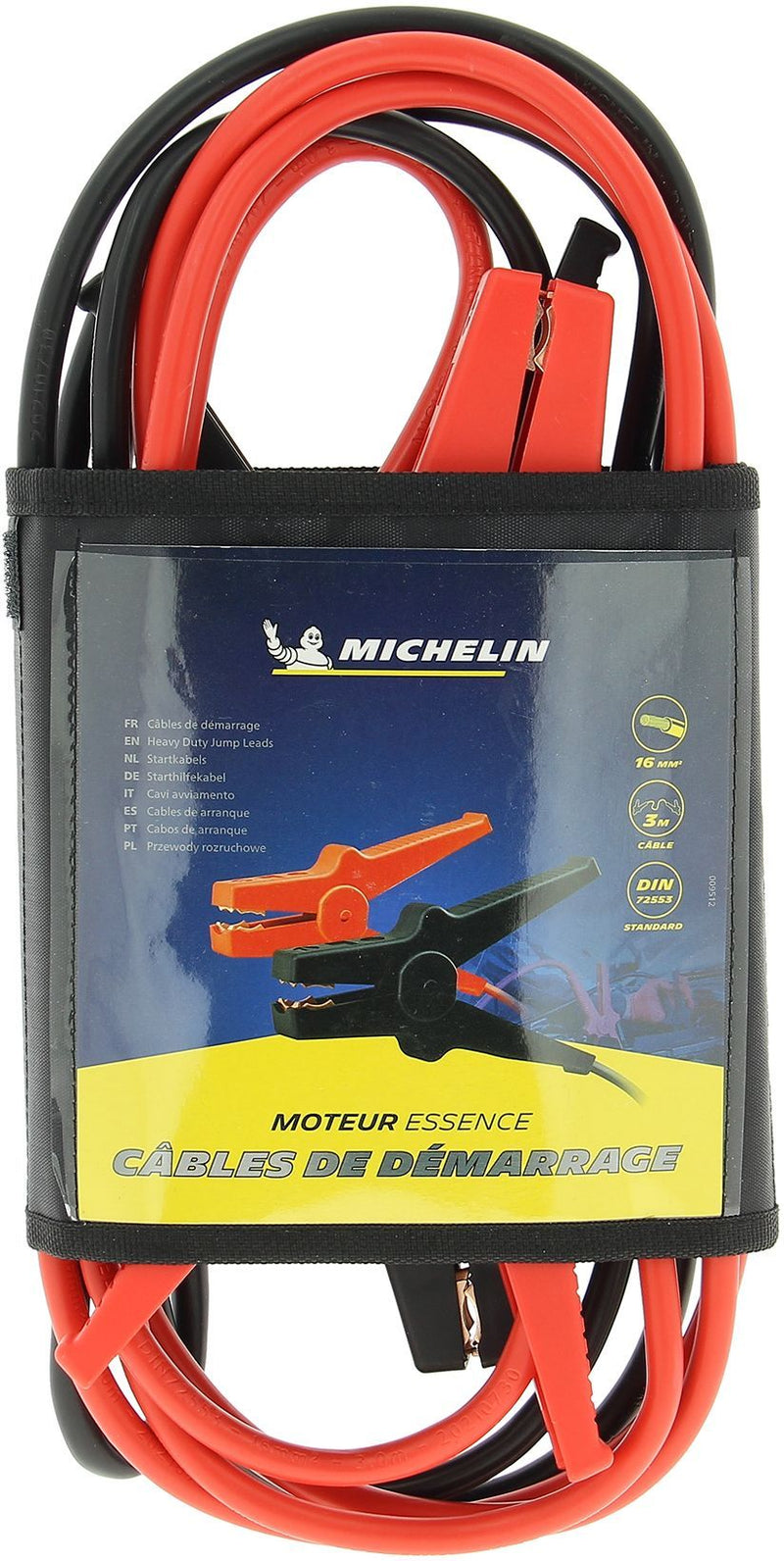 Cavi avviamento - MICHELIN - 9512 - 16mm - 3M - Avviamento motori a benzina con cilindrata massima di 2,5 L