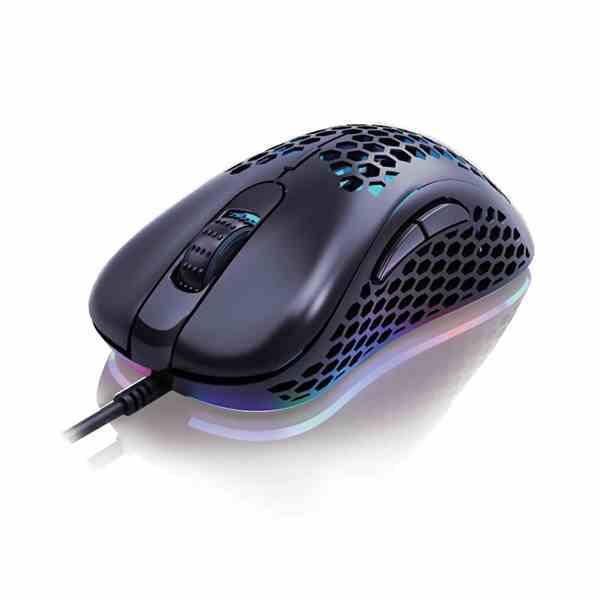 MOUSE GAMING MACH POWERUSB 6 TASTI 6400DPI BLACK RGB 7*COLOR
