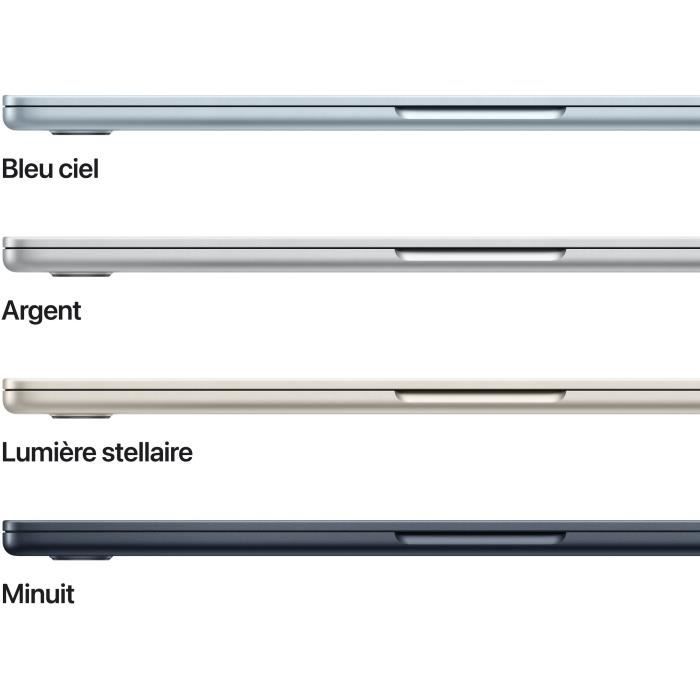 Apple - 13.6 MacBook Air M4 (2025) - 16 GB di RAM - 256 GB di spazio di archiviazione - CPU a 10 core - GPU a 8 core - Argento