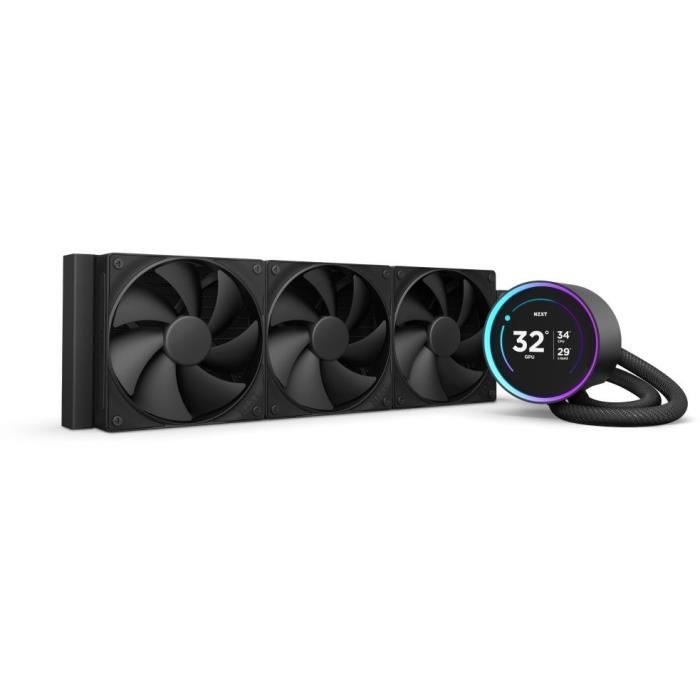 Raffreddamento ad acqua - NZXT - RL-KN36E-B2 - Kraken Elite 360 - Schermo da 2,72" e anello RGB personalizzabile - Nero