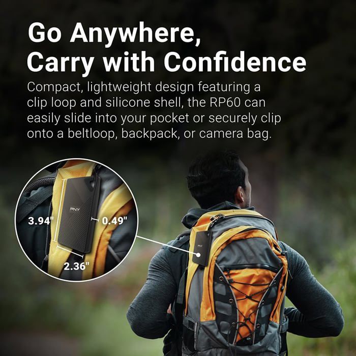 SSD portatile - PNY - RP60 - 2 TB - USB 3.2 Gen 2x2