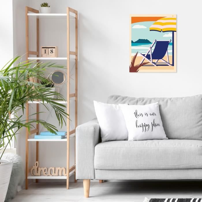 CreArt 24x30 cm Relax in spiaggia, Adulto, Dipingi con i numeri, 23897, Ravensburger