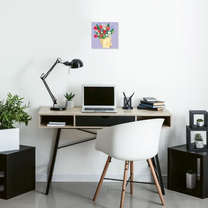 CreArt 20x20 cm Bouquet di tulipani, Tempo libero creativo, Adulto, Dipingi con i numeri, 25518, Ravensburger