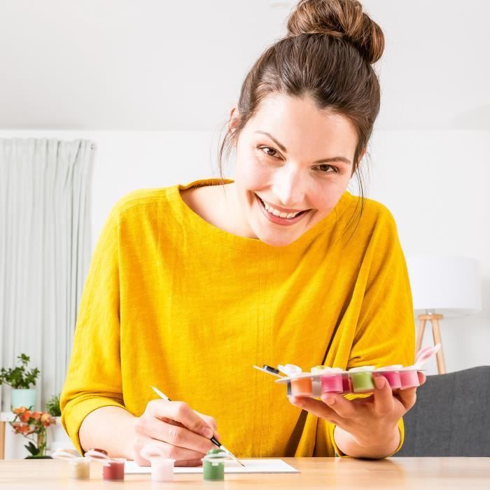 CreArt 20x20 cm Bouquet di papaveri, Tempo libero creativo, Adulto, Dipingi con i numeri, 25519, Ravensburger