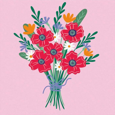 CreArt 20x20 cm Bouquet di papaveri, Tempo libero creativo, Adulto, Dipingi con i numeri, 25519, Ravensburger