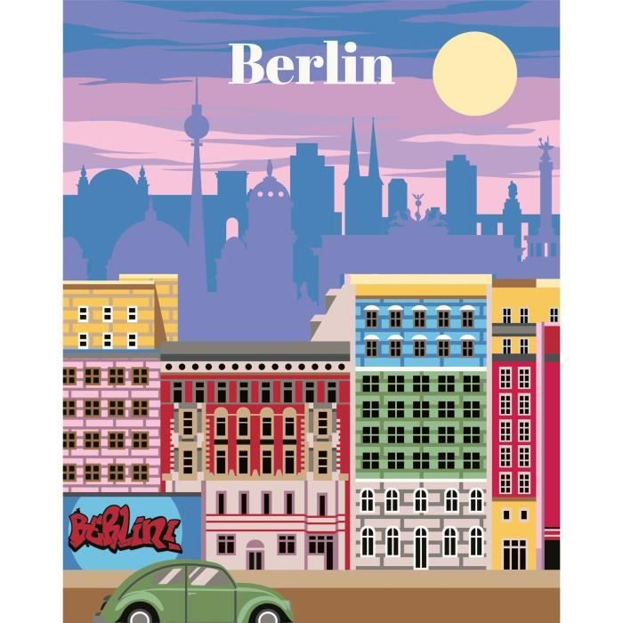 CreArt 24x30 cm Berlino, Adulto, Dipingi con i Numeri, 25521, Ravensburger