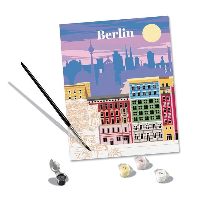 CreArt 24x30 cm Berlino, Adulto, Dipingi con i Numeri, 25521, Ravensburger