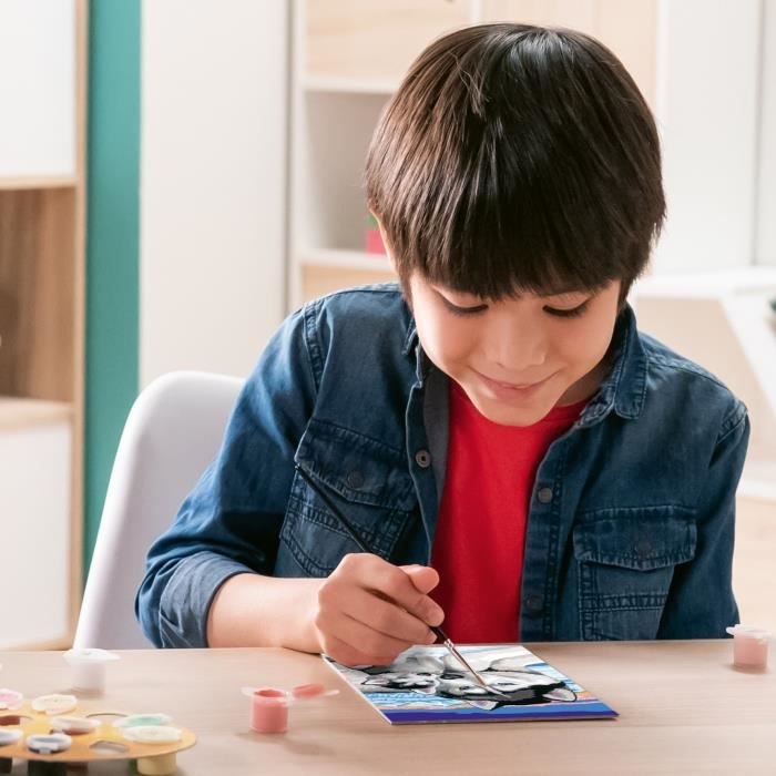 CreArt Kids 18x24cm Dolci baci di Husky, Kit di pittura con i numeri, Numero d&