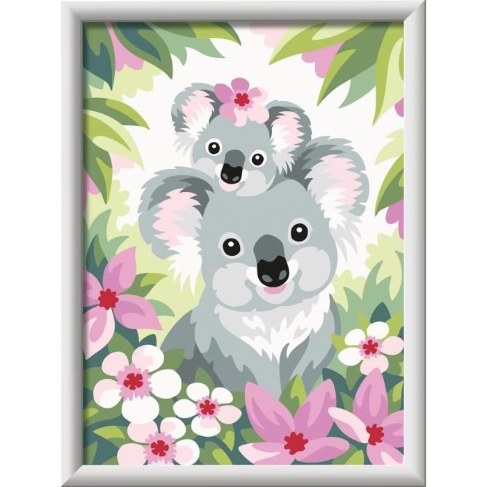 CreArt Kids 18x24cm Koala mamma e bambino, kit da dipingere con i numeri, numeri d&