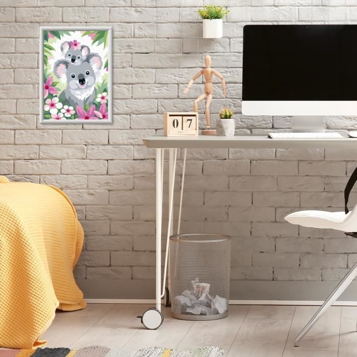CreArt Kids 18x24cm Koala mamma e bambino, kit da dipingere con i numeri, numeri d&