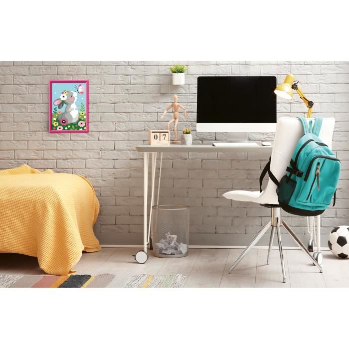CreArt Kids 18x24cm Coniglio e farfalla, Kit di pittura con i numeri, Numero d&