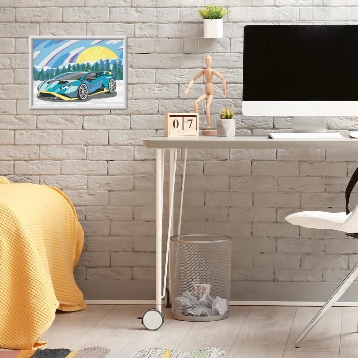 CreArt Kids 18x24cm Lamborghini, Kit di pittura con i numeri, Numero d&