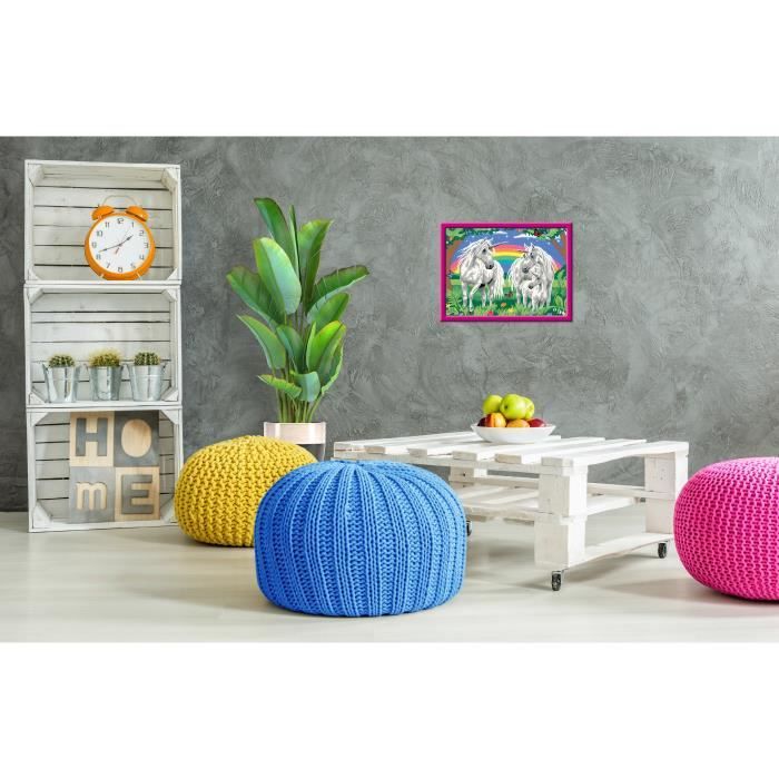 CreArt Kids 31x21cm Unicorn Land, Kit di pittura con i numeri, Numero d&