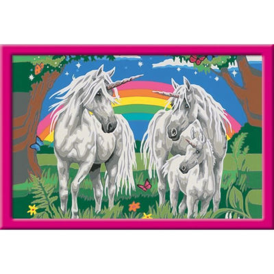 CreArt Kids 31x21cm Unicorn Land, Kit di pittura con i numeri, Numero d'arte, Età 9+, 25849, Ravensburger