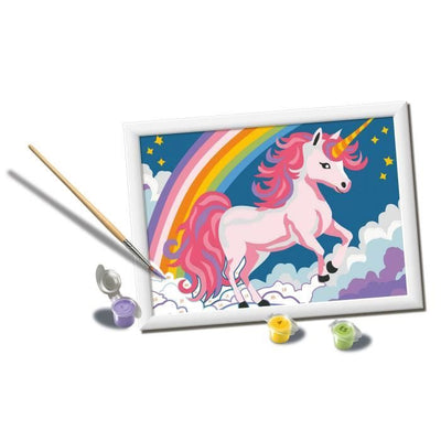 CreArt Kids 18x24cm Neon Unicorn, Kit di pittura con i numeri, età 7+, 25904, Ravensburger