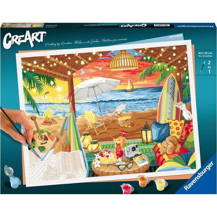 CreArt 30x40 cm - Cozy Cabana - Serie B Numero arte - 00020276 - Dai 12 anni