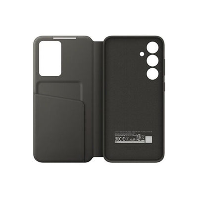 Custodia Smart View per Galaxy S24 FE con porta carte, nera